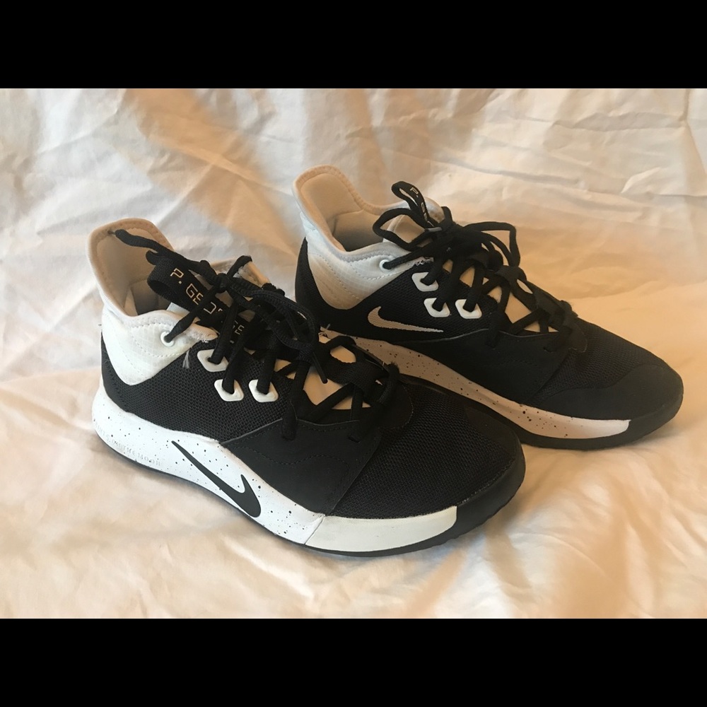 Nike Paul George 3 TB ‘Black White’ Kids Sneakers, size 6